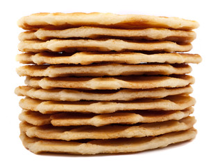 Stack of waffle cookies