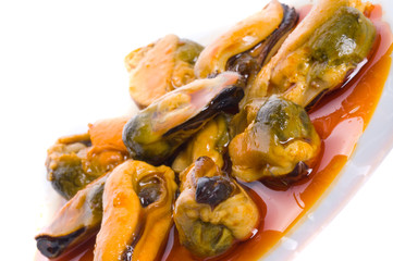 Mussels in red sauce