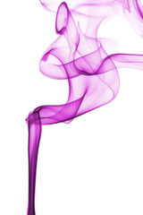 fumée rose sur fond blanc
