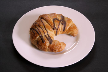 Croissant mit Schokolade