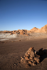 Moon Valley in Atacama desert near San Pedro de Atacama.