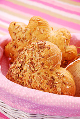 bakery assortment in basket