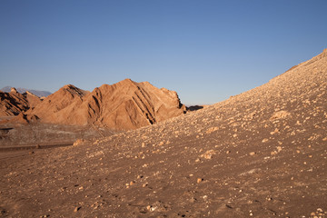 Moon Valley in Atacama desert near San Pedro de Atacama.