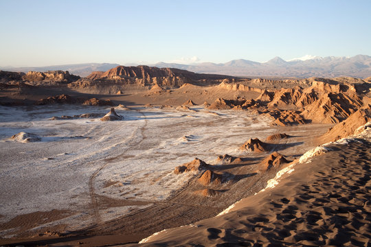 Moon Valley in Atacama desert near San Pedro de Atacama.