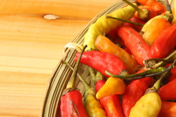Red and yellow chili peppers