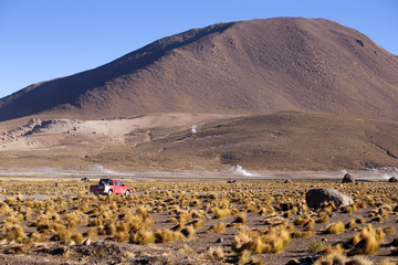 Geysers del tatio on Andes, Chile