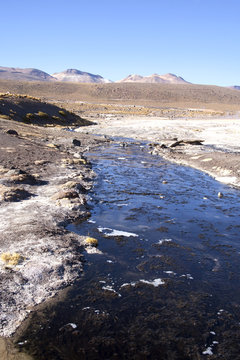 Geysers del tatio on Andes, Chile