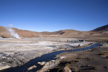 Geysers del tatio on Andes, Chile