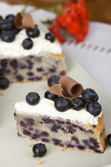 Blaubeerkuchen mit Mascarpone