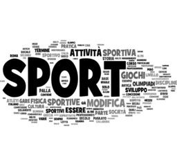 Sport word cloud - Italian
