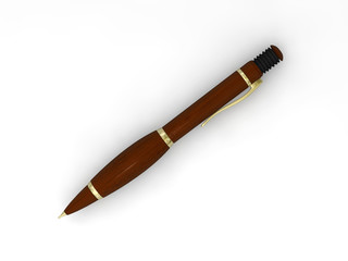 Naklejka premium wooden ballpoint