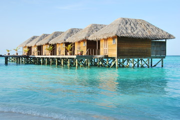 Water villas in Maldives