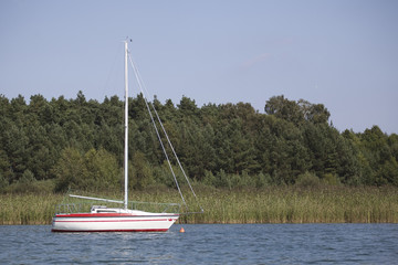 Fototapeta premium small private yacht