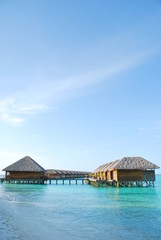 Water villas in Maldives