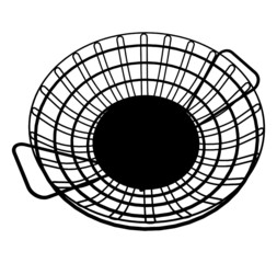 Basket Of Metal Wires Vector 01