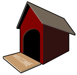 Dog House Welcome Mat