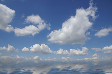 Obraz premium Wolkenspiegelung
