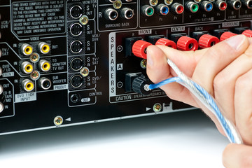 Connecting speaker wire to AV equipment