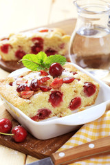 Cherry sponge cake