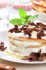 Pancakes with curd cheese