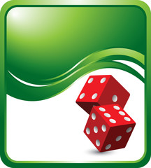 red dice on green wave template
