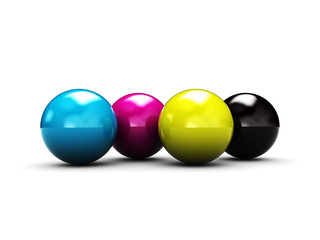 CMYK balls