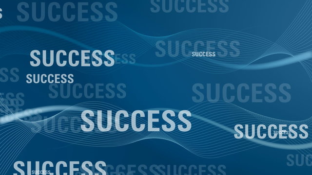 blue business background with "success"