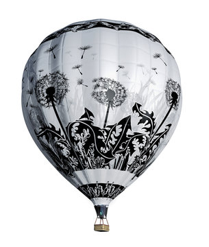hotairballon with dandelion decor