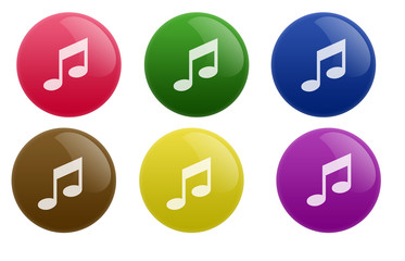 Glossy Music Button