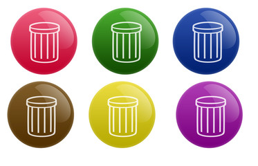 Glossy Garbage Button