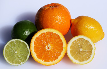 Citrus fruit clolor splash