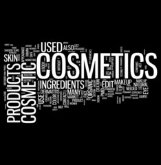 Fototapeta premium Cosmetics tag cloud