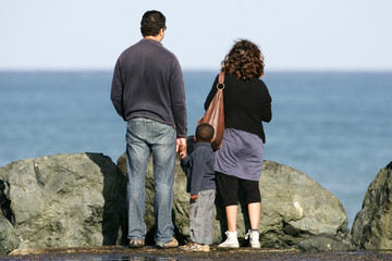 famille en bord de mer