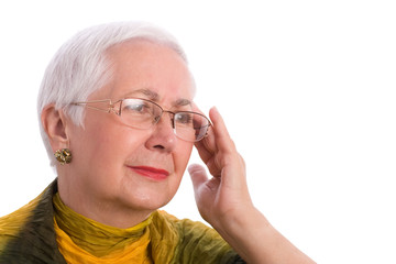 Senior woman with Headache