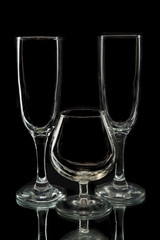 Empty wine glasses