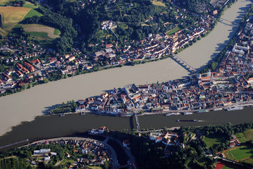 Passau - Luftaufnahme - Ortspitze
