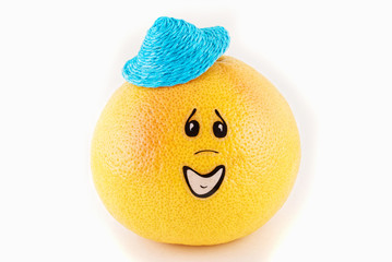 joke grapefruit with a person