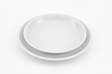 Weiße Porzellanteller