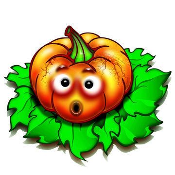 Zucca Halloween-Halliween Pumpkin-Citrouille-Cartoon