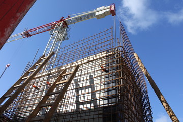 Baustelle Stahlbetonbau