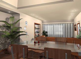 3D dining room