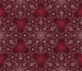 Detailed maroon floral pattern