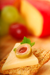 Whole wheat cracker appetizer