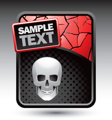 skull on cracked red template