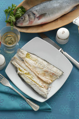 Branzino al trebbiano - Secondi di pesce