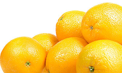 Oranges isolated on white background.