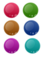 Blank glossy christmas label