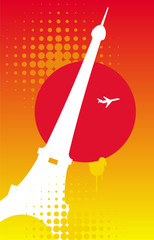 Tower against a decline