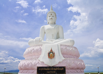 Fototapeta premium White Buddha image, Thailand
