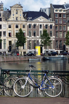 Amsterdam canalside scene